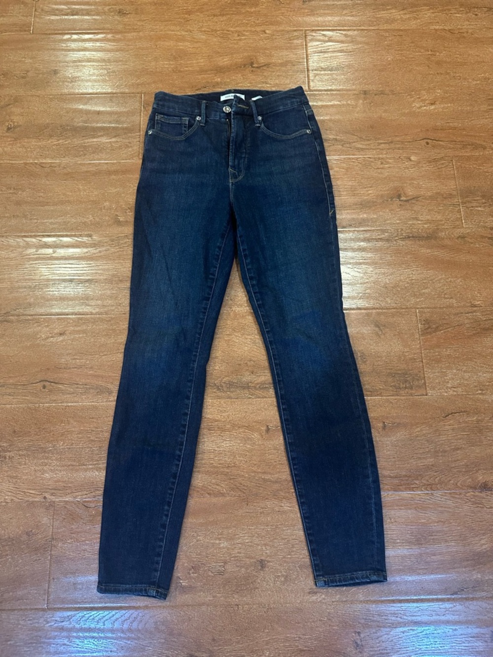 Good American Dark Blue High-Rise Skinny Jeans